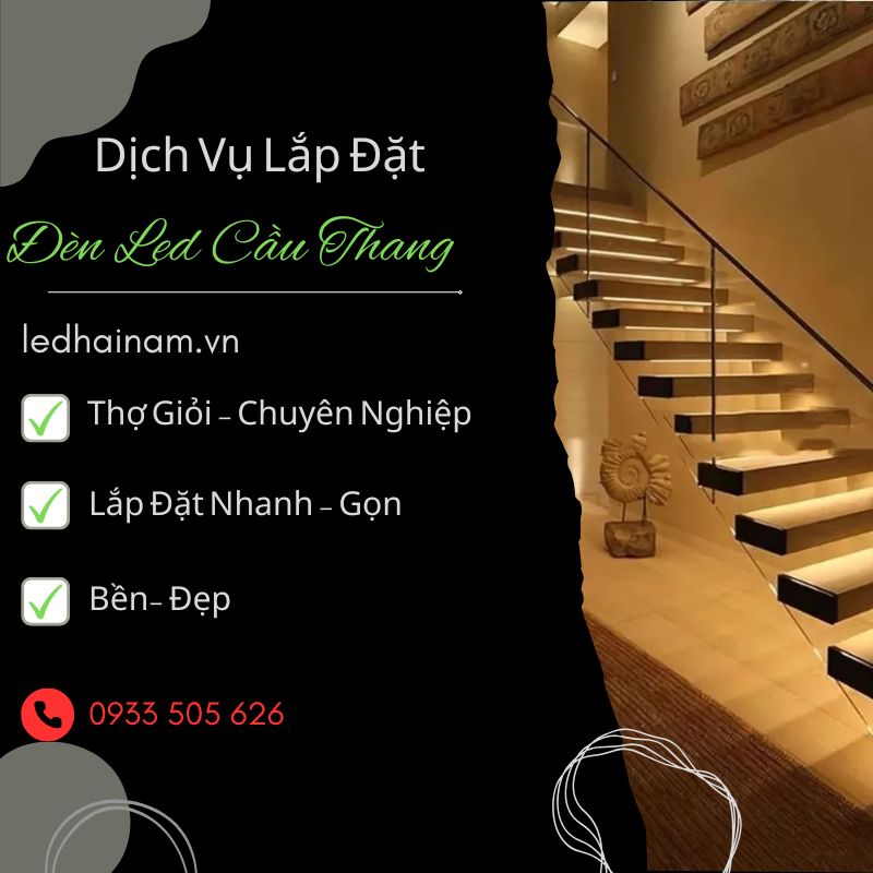 Lắp Đèn LED Cầu Thang Cảm Biến