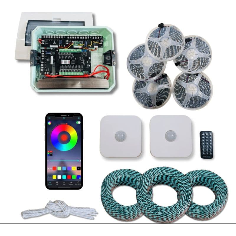 Bộ Đầy Đủ Đèn LED Cầu Thang Thông Minh Cảm Ứng ANH BO DAY DU DEN LED CAU THANG THONG MINH CAM UNG 2